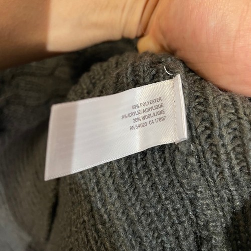 Old Navy Olive Green Cowl Neck Short Sleeve Knitted Sweater Women's Size Medium - Picture 4 of 8