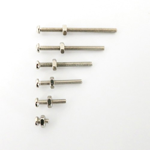 10Pcs M2 2mm Pozi Pan Head Machine Screws Bolt With Nut Length 4mm-30mm Iron - Picture 5 of 5