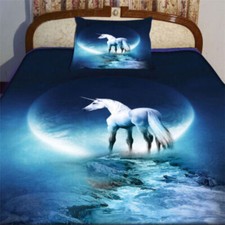 Starry Sky Pale Horse Duvet Quilt Cover Queen Comfortable Bedding Set