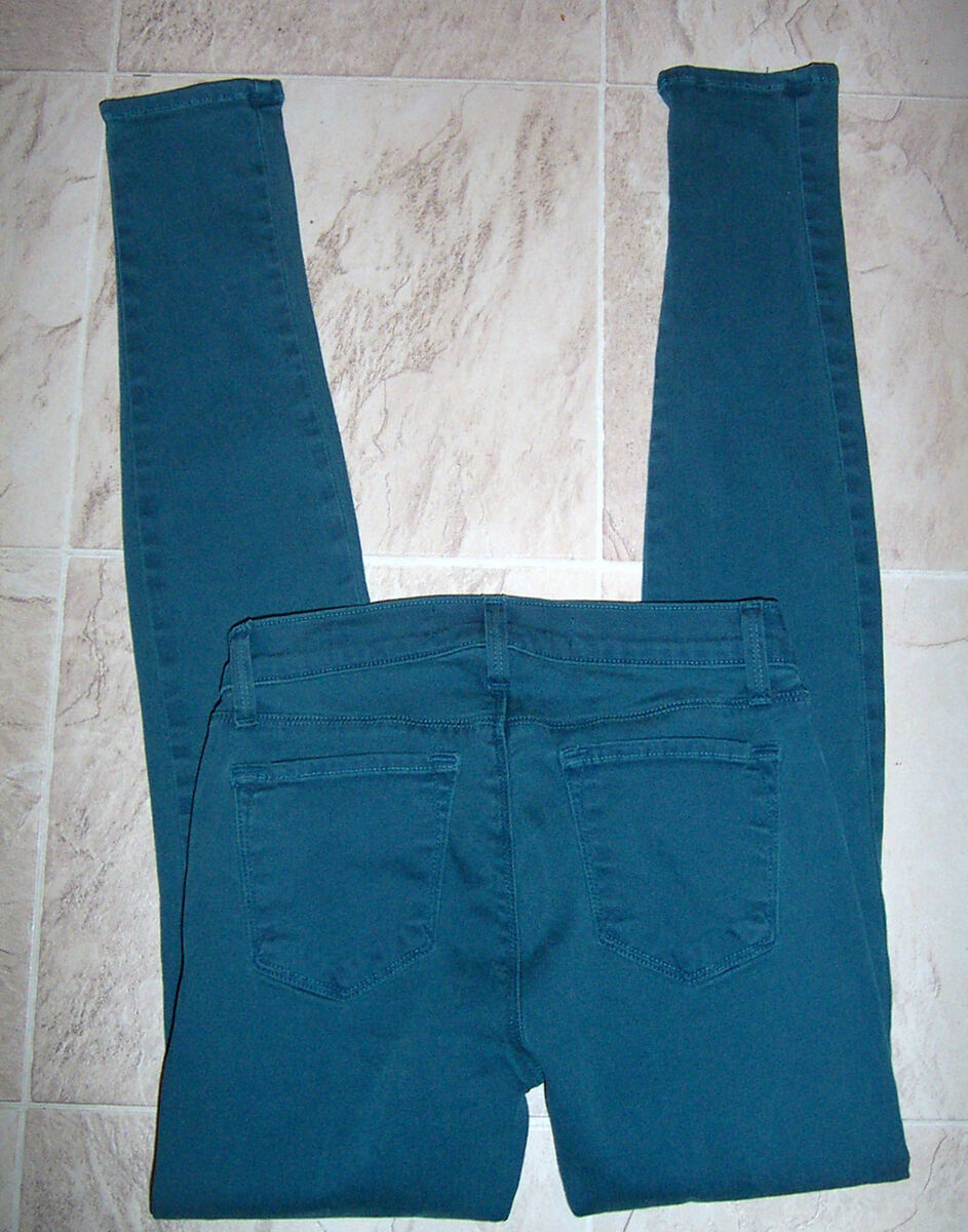 J BRAND 620 LUST TEAL MIDRISE STRETCH DENIM SUPER SKINNY J BRAND 620 LUST TEAL MIDRISE STRETCH DENIM SUPER SKINNY