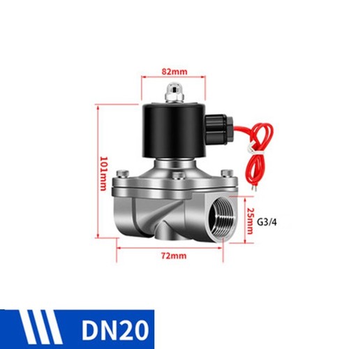 2WS Stainless Steel Solenoid Valve NO/NCWater/Gas Electronic switch valve Valve - Picture 16 of 28
