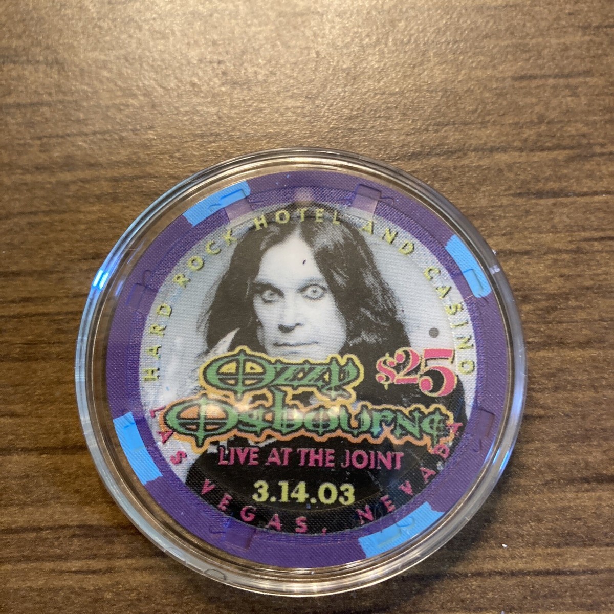 ハードロックカジノ25ドルチップ　　Jimi Hendrix $25 hard rock casino chip hollywood florida obsolete super