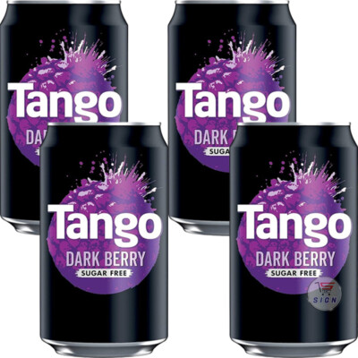 Tango Sugar Free original soft drink 330ml Cans Pack of 4 - 24