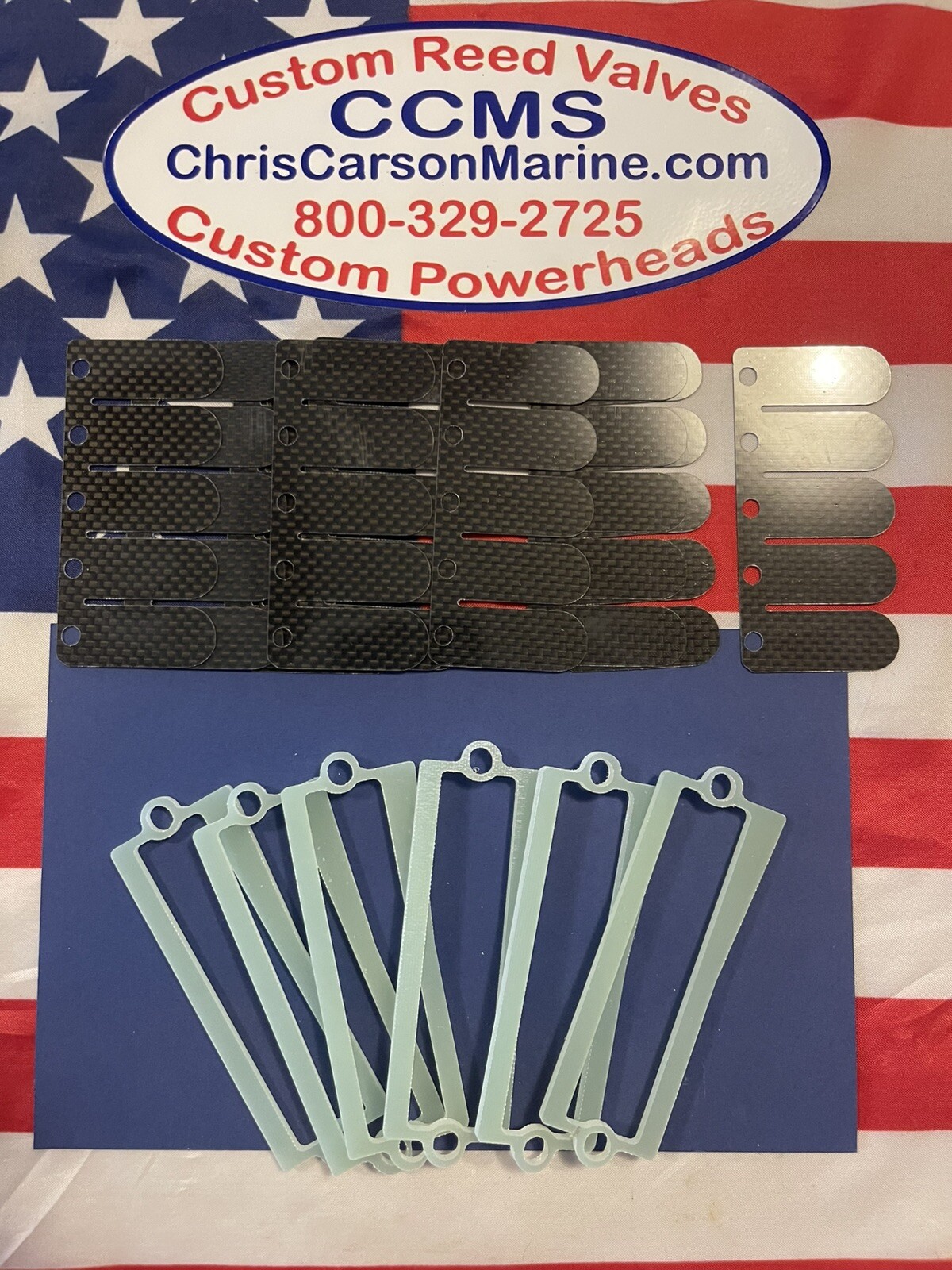 CCMS Mercury Carbon Fiber Reed & Stuffer V6 135-200HP 5 Leaf PN.265D-C ...