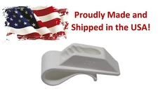 White Plastic Fender Hanger Adjuster Clip for 1" Round Boat Rails Bumpers