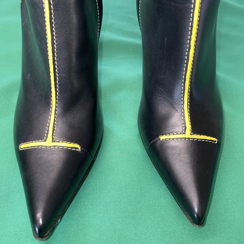 Dsquared2 Limited Edition Q4700 schwarz/gelb Leder hohe Stiefel Größe 8,5 M - Bild 19 von 21