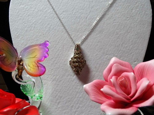 Marialite, Multi Gemstone Pendant in 14K YG over 925 SS With Chain 20" - Picture 4 of 7