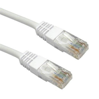 Eagle 5' FT CAT5e Patch Cord Cable White 350 MHz UTP Assembled RJ45 Ethernet