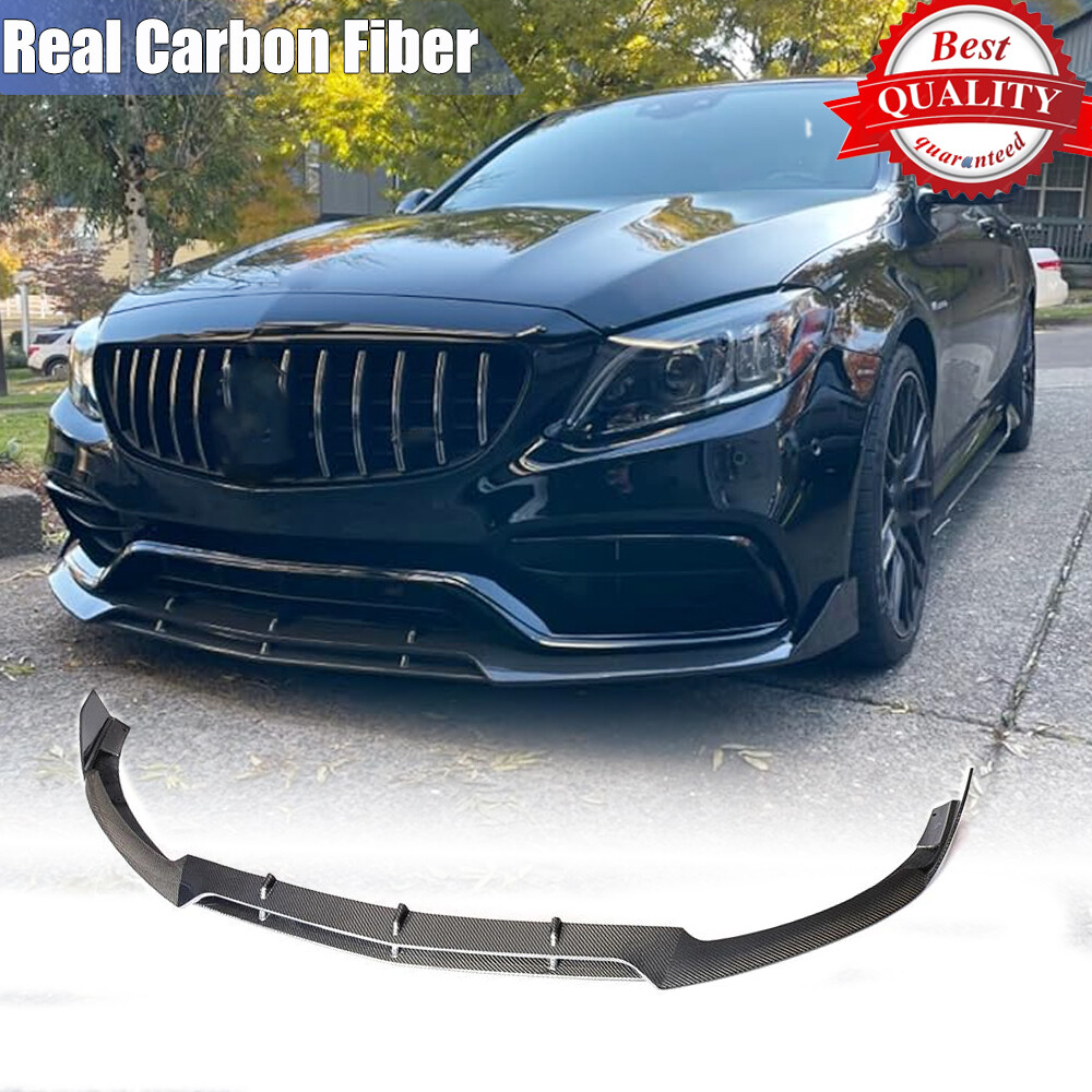 For Mercedes C Class W205 C63 C63S Sedan 15-19 Real Carbon Front