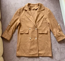 ladies tan brown outwear jacket/ blazer