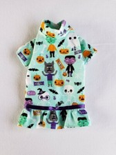 Halloween Monsters Flannel Nightgown Pajamas Dog Puppy Pet Clothes XXXS - M