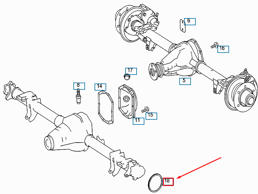 MERCEDES-BENZ SPRINTER 906 Rear Axle Right Thrust Ring A9069940003  