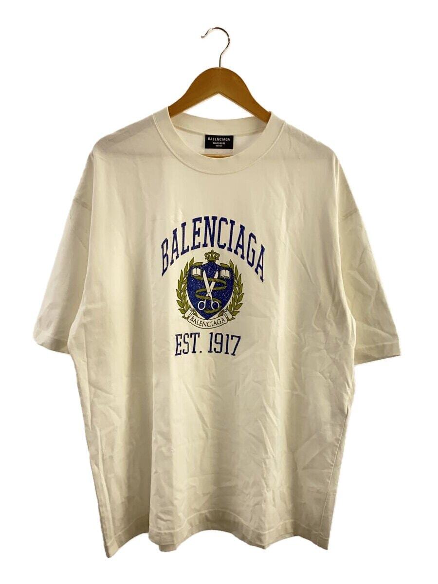 BALENCIAGA college medium fit TShirt cotton white XL Used | eBay BALENCIAGA college medium fit TShirt cotton white XL Used | eBay