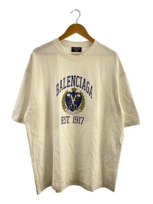 BALENCIAGA college medium fit TShirt cotton white XL Used | eBay BALENCIAGA college medium fit TShirt cotton white XL Used | eBay