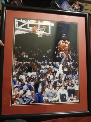 Michael Jordan Chicago Bulls Slam Dunk Framed Photo 16x20Total Size 20x24 Iconic