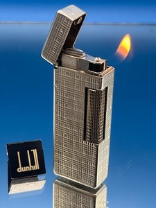 1970's Dunhill Silver Filled Tartan Pipe and Cigar Rollagas Lighter,