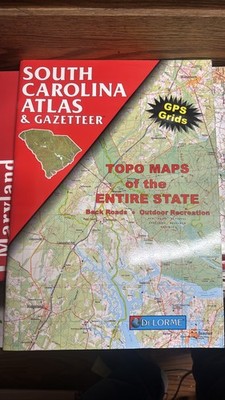 DeLorme South Carolina Atlas & Gazetteer Topo Maps GPS Grids Back Roads