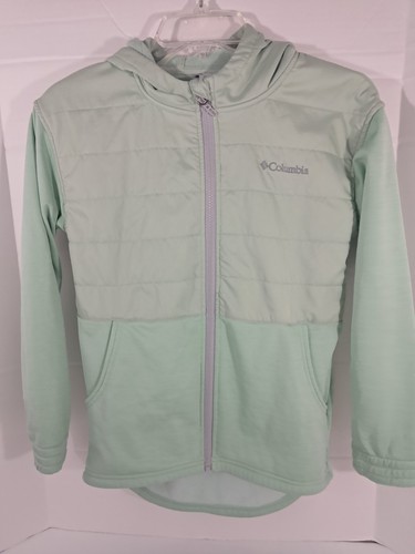 Chaqueta Columbia Cremallera Completa Con Capucha Y Bolsillos Verde Menta Niñas Grande 14/16 - Imagen 2 de 12