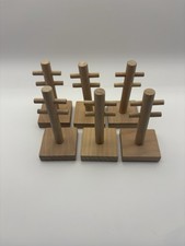Wooden Train Track Telegraph Poles/Power Line Accessories Set of 6