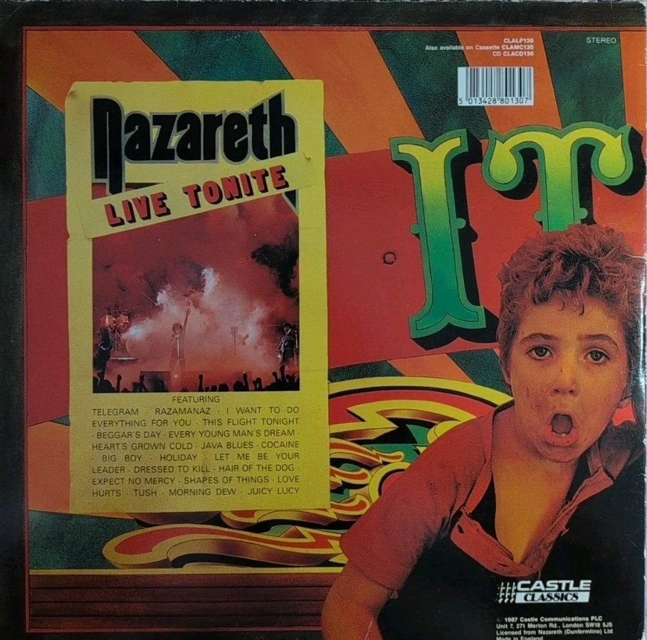 Nazareth Snaz Vinyl Record VG+/G+ CLALP 130 1987 - Imagem 2 de 2