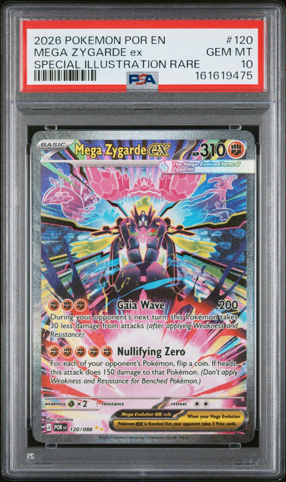2026 POKEMON POR EN-PERFECT ORDER #120 MEGA ZYGARDE EX PSA 10