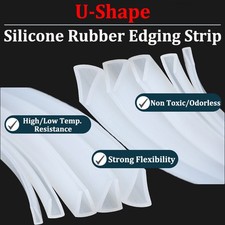 U-Shaped Silicone Rubber High Temperature Edging Trim Seal Strip Slot: 1mm -12mm