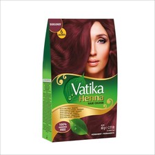 100 Natural Dabur Vatika Henna Hair Color   Safe Herbal Dye, 6 x 10g AME1