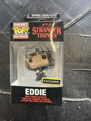 Funko Pop Pocket NETFLIX STRANGER THINGS SEASON 4 EDDIE GUITAR KEYCHAIN BOXLUNCH