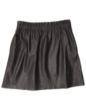 Zara minigonna donna ecopelle media W28 nero poliestere AP03