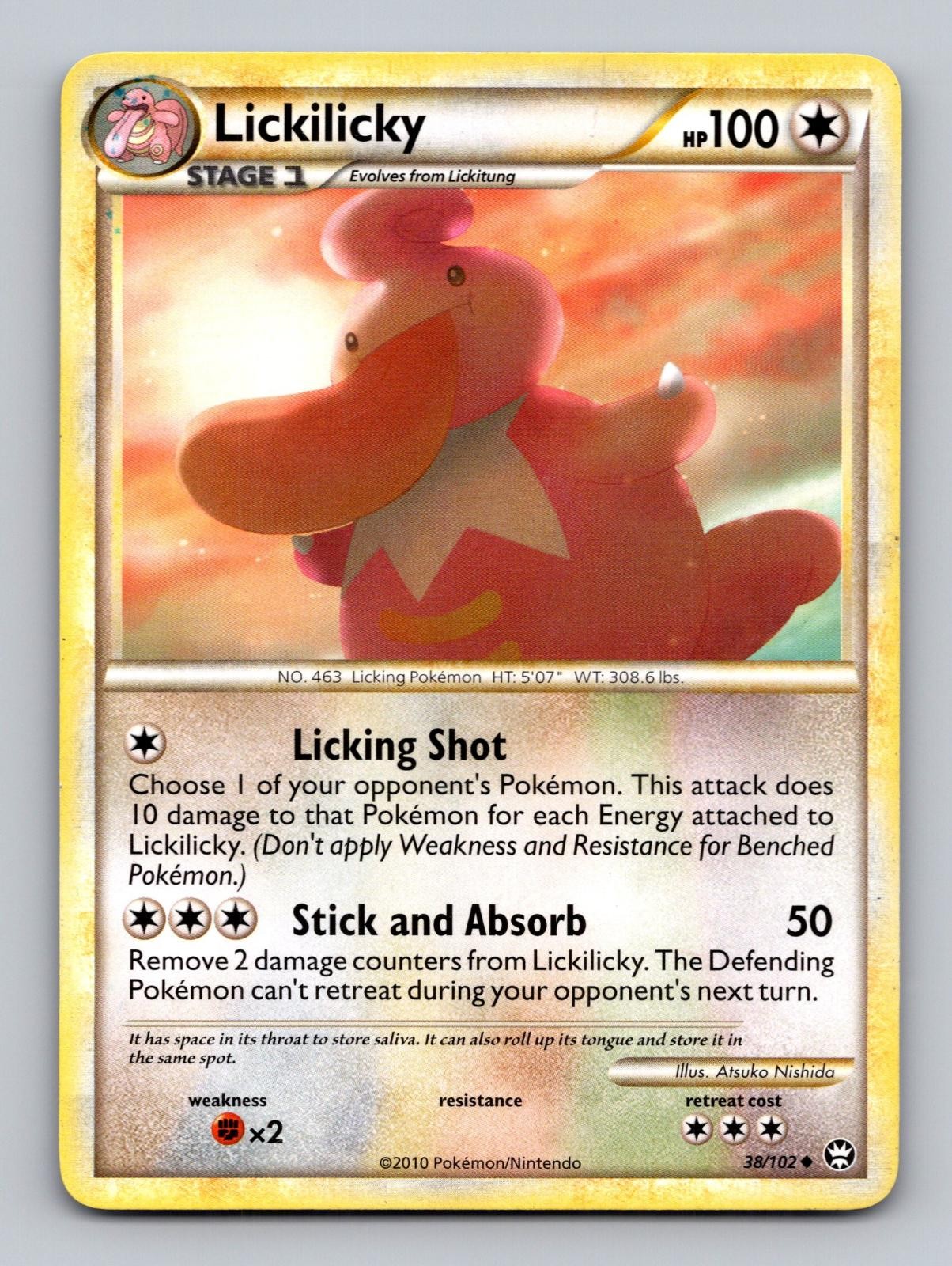 Lickilicky 38/102 Uncommon HGSS Triumphant Pokemon Lightly Played