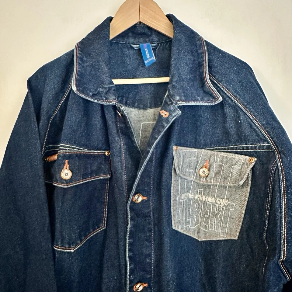 Fubu Platinum Fat Albert Denim Trucker Jacket Football 90s Y2k Men’s XL - Image 4 of 4