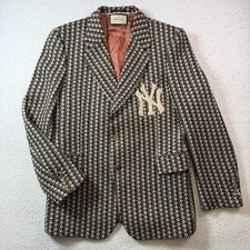 Giacca blazer Gucci Tweed NY New York Yankees MLB taglia 58R Italia uomo US Large