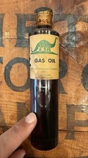 Sinclair Gas Oil Sample Bottle NOS FULL RARE 1920 Sinclair Dino Motor Oil Bottle
