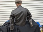 1960's MENS CAFE RACER MOTORCYCLE JACKET BROWN LEATHER BROOKS? NO TAG NICE ONE — photo 4