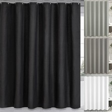 70" x 72" - Fabric Textured Glam Luxury Shower Curtain