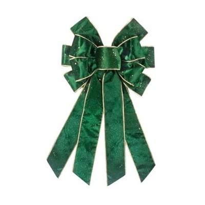 Hying Large Green Velvet Bows for Wreath, Holiday Wreath Bow Green Shine