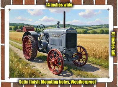 Metal Sign - 1925 McCormick Deering 10-20 Tractor Oil Painting - 14x10