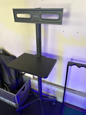 Mount It Adjustable Mobile TV Cart For 23 55 Displays Black - ,