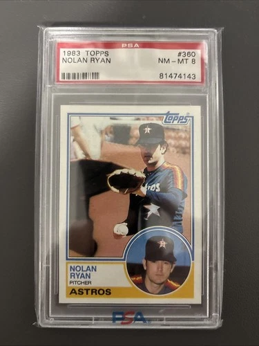 1983 Topps NOLAN RYAN #360 - PSA 8 (NM-MT)