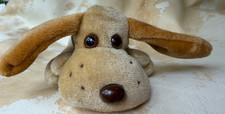 Vintage 80s Kennel Kuddlees Puppy Floppy Ears Brown Eyes Collar Tara Toys Rare 