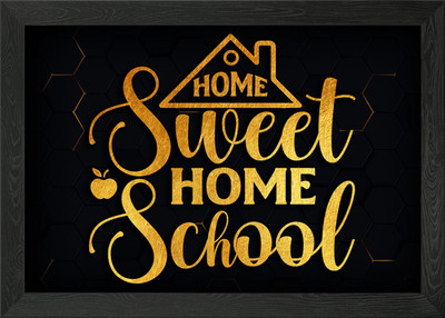 Home sweet home school Gerahmtes Wandbild Poster Leinwanddruck Bild