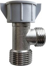 Bidet 7/8" x 7/8" x 1/2" Hybrid Metal Plastic Cold Water T-Adapter for Bidets,