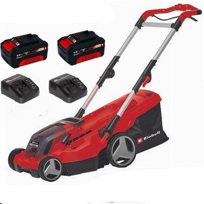 Einhell Akku-Rasenmäher GE-CM 36/37 2x Akku 4 Ah,2 Ladegeräte- 36V ( 2 x 18V )