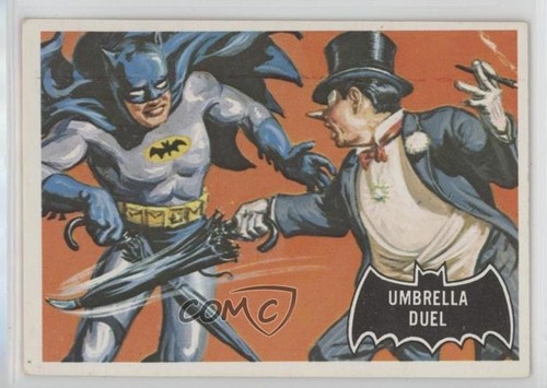 1966 OPC Batman Black Bat #23 Umbrella Duel — Raw