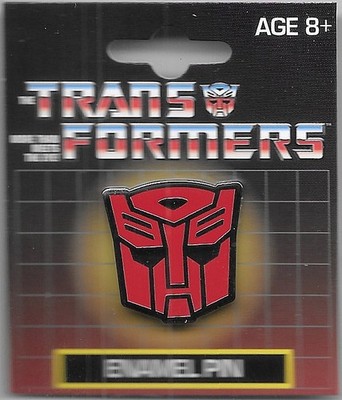 Transformers Autobot Red and Silver Face Logo Thick Enamel Metal Pin NEW UNUSED