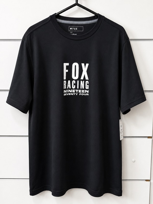 FOX Racing Mens T-Shirt - Steelcut Dri Release (Black) Medium BNWT