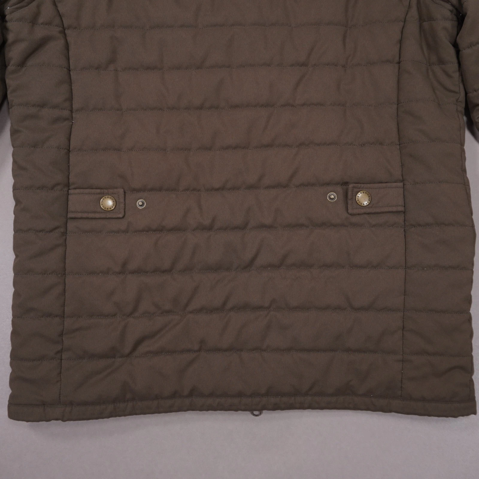 Barbour Quilted Shooting Jacket Full Zip Mens Medium Brown Pockets image 8