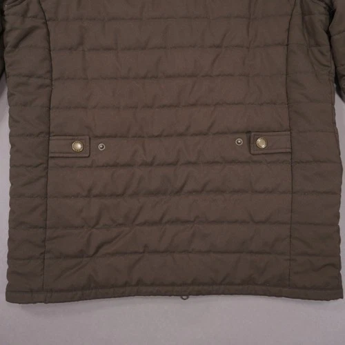 Barbour Quilted Shooting Jacket Full Zip Mens Medium Brown Pockets image 8