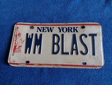 NY Custom Vintage Liberty License Plate White NYS 90s City Car Tag WM BLAST