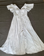 Size 14 Bride Mother s Dress AZAZIE , BRIDESMAID, FORMAL Dust BLUE DRESS chiffon